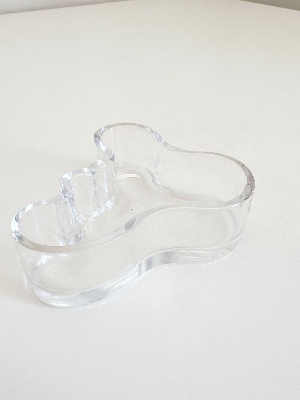 VINTAGE ALVAR AALTO IITTALA CLEAR GLASS SAVOY BOWL (small) - Picture 6 of 10